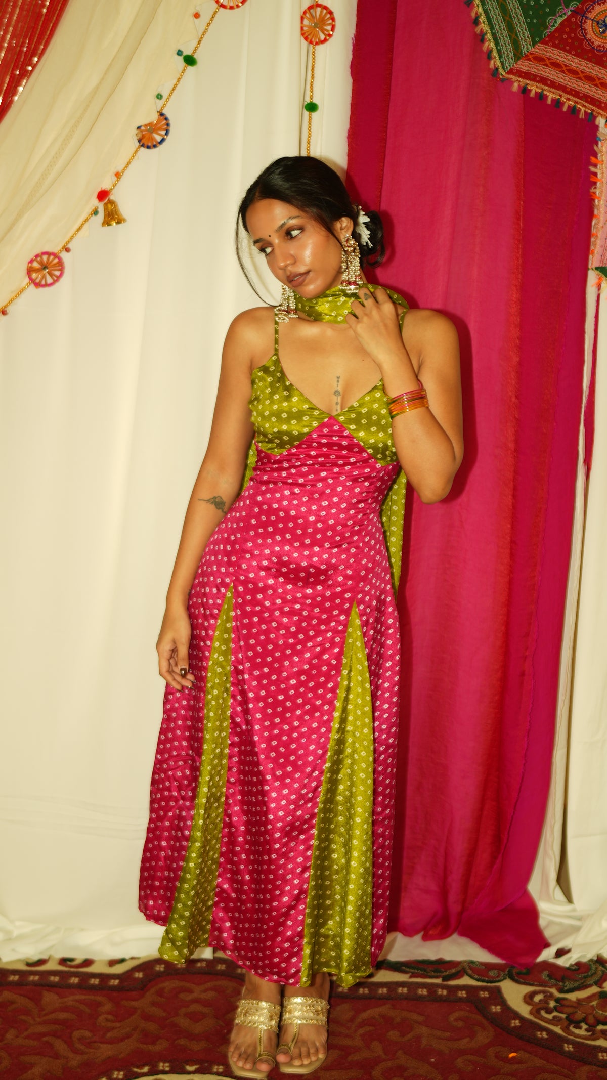 Mastani Dress (with Potli, Dupatta, and Cleavage Cover)