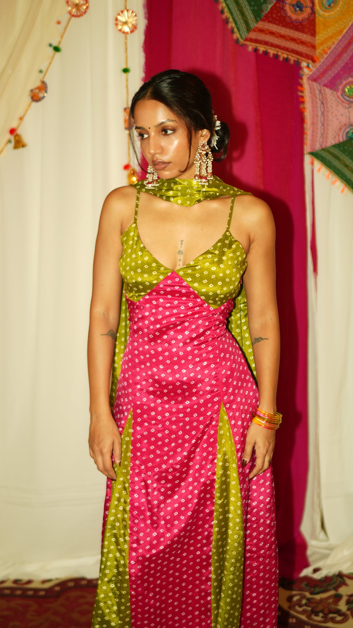 Mastani Dress (with Potli, Dupatta, and Cleavage Cover)