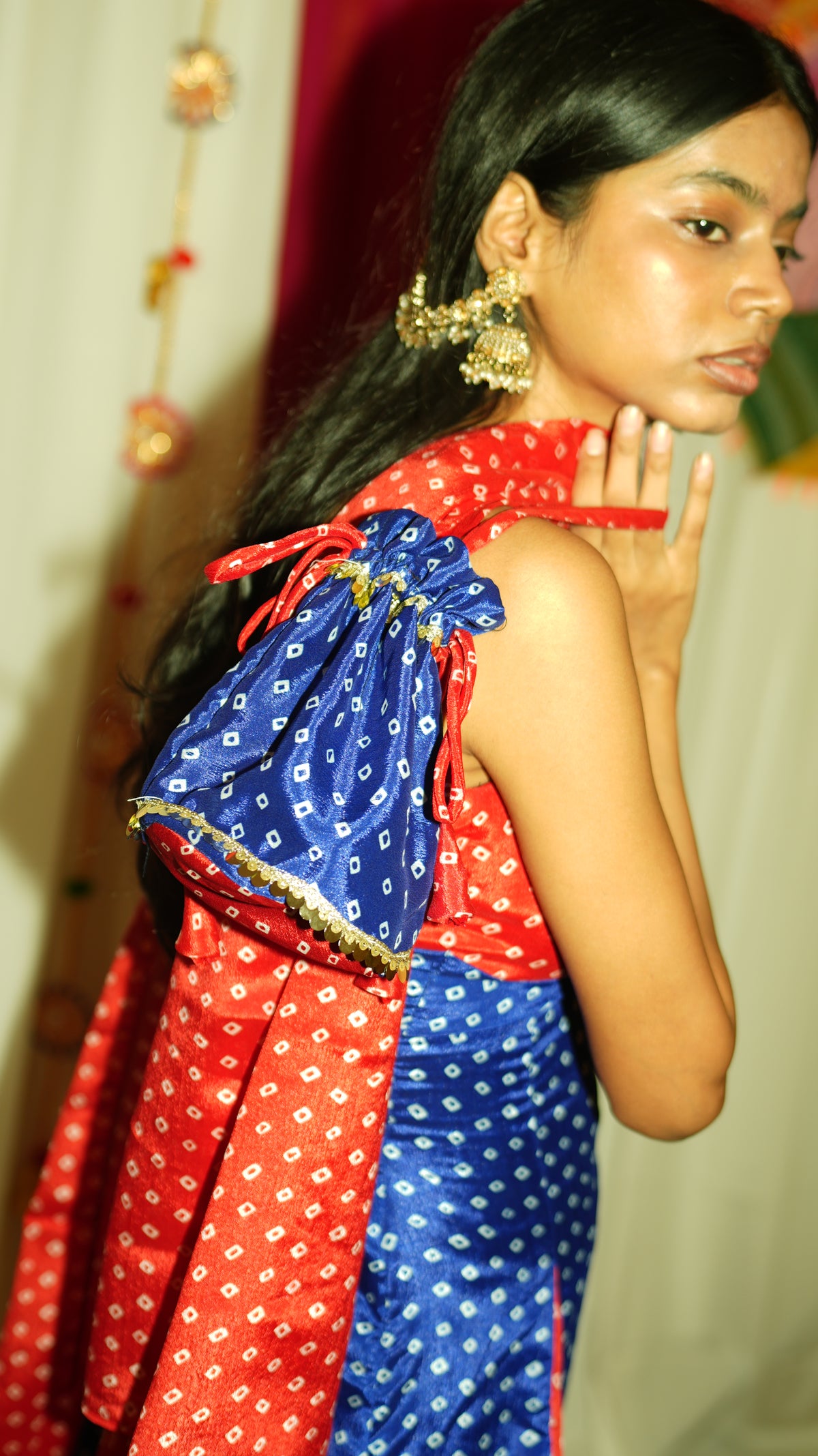 Ghumar Dress (with Potli, Dupatta, and Cleavage Cover)