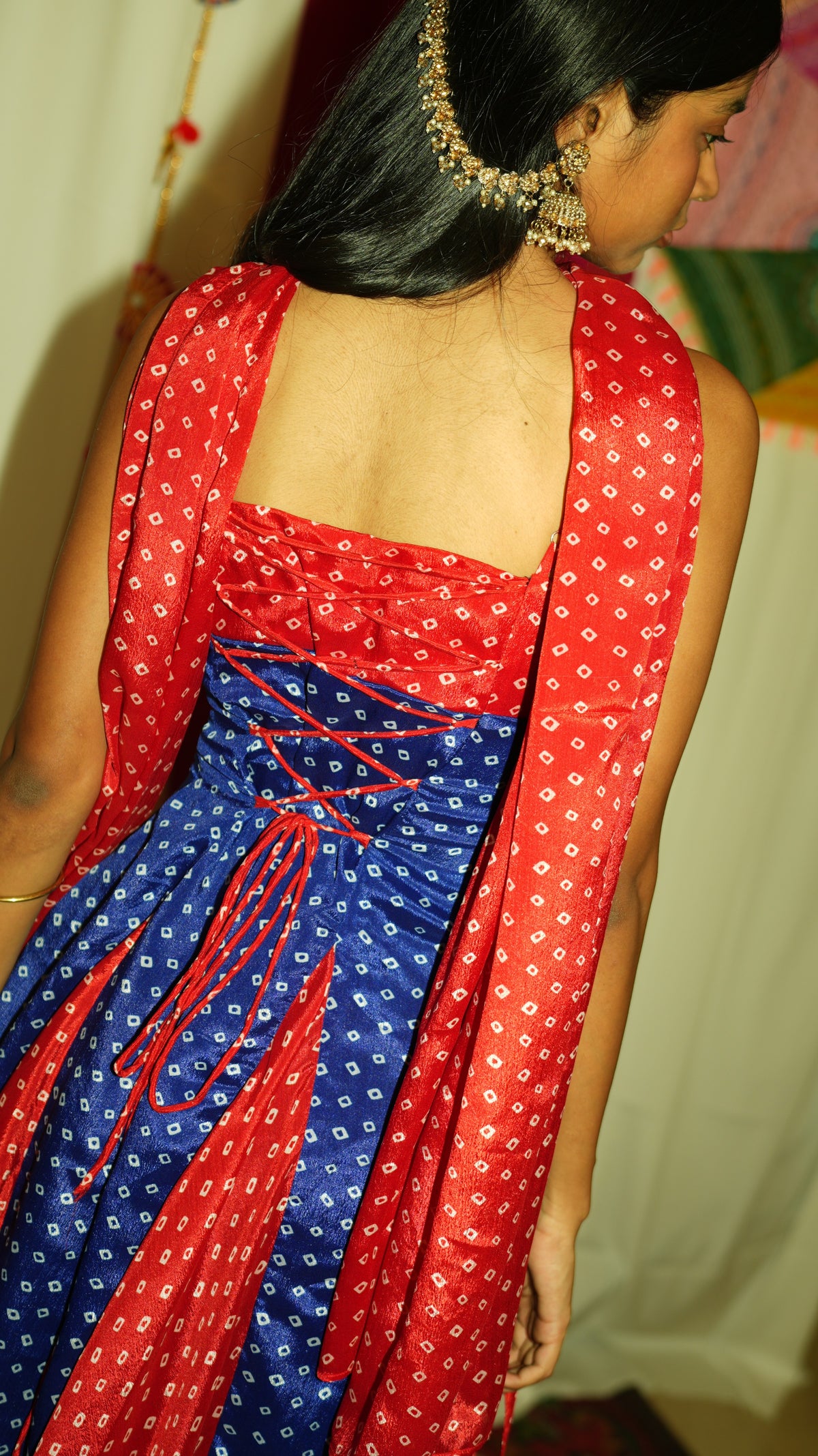 Ghumar Dress (with Potli, Dupatta, and Cleavage Cover)